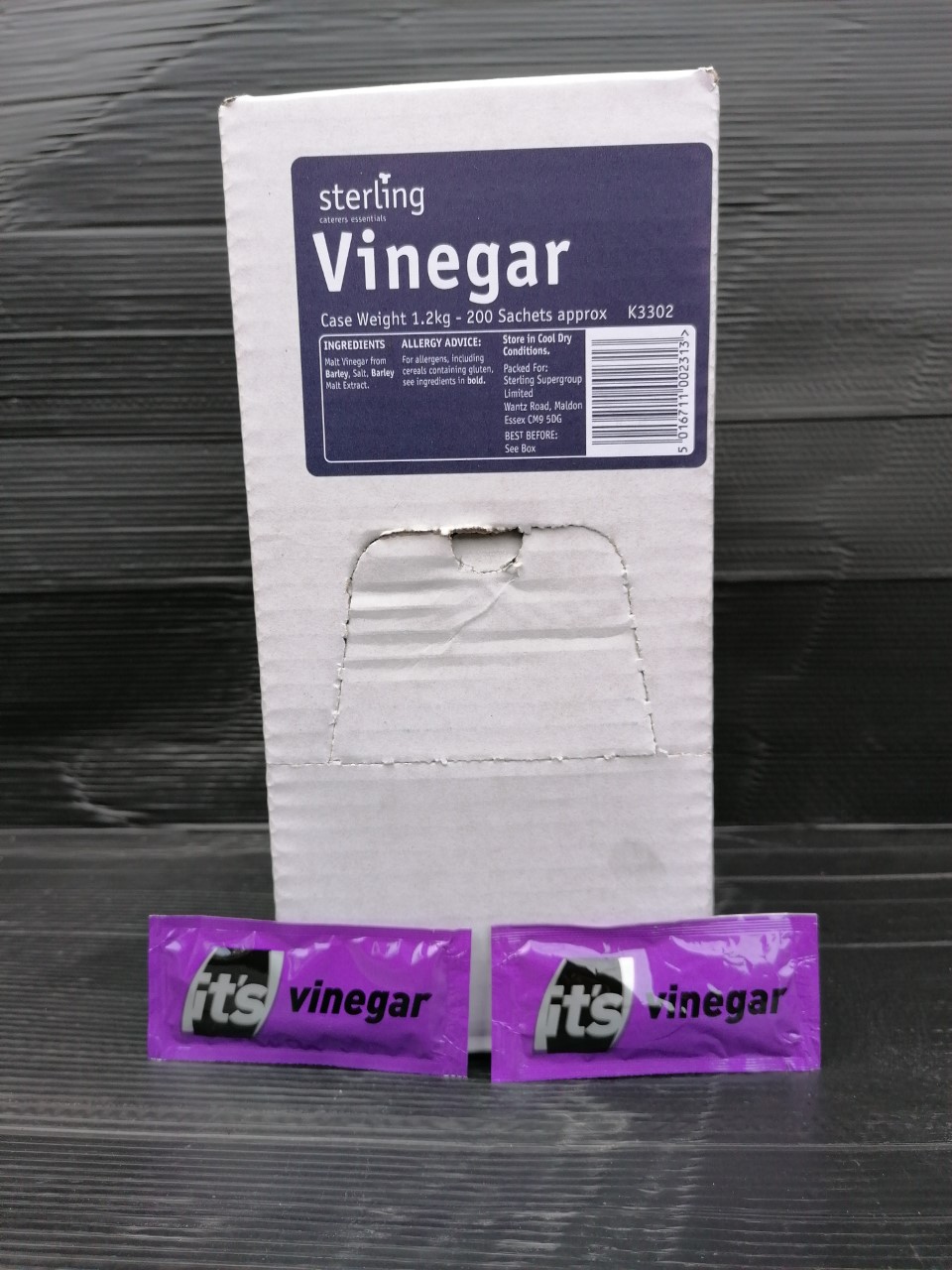 Sachets Vinegar 200x9g Sterling | Mancunian Foods